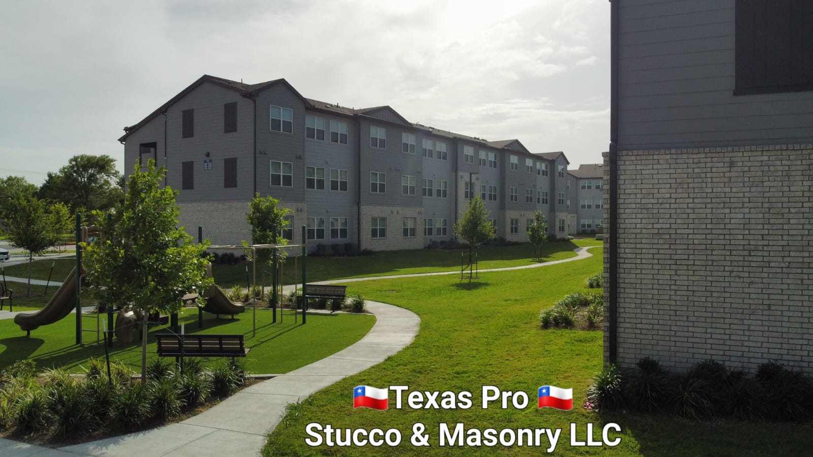 EIFS exterior insulation and finish system on a Texas commercial building